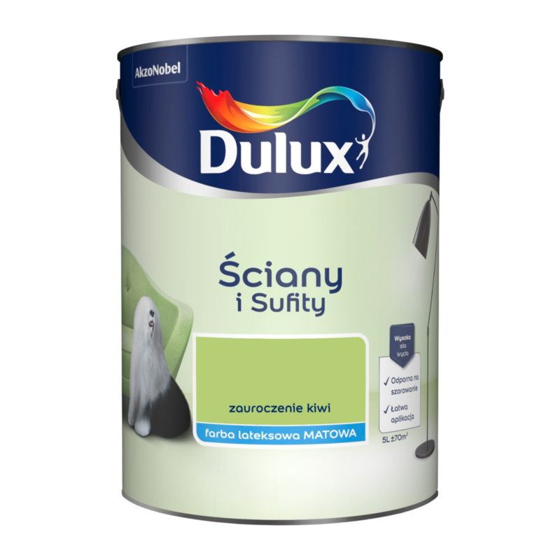 Farba Dulux Ściany i Sufity zauroczenie kiwi 5 l