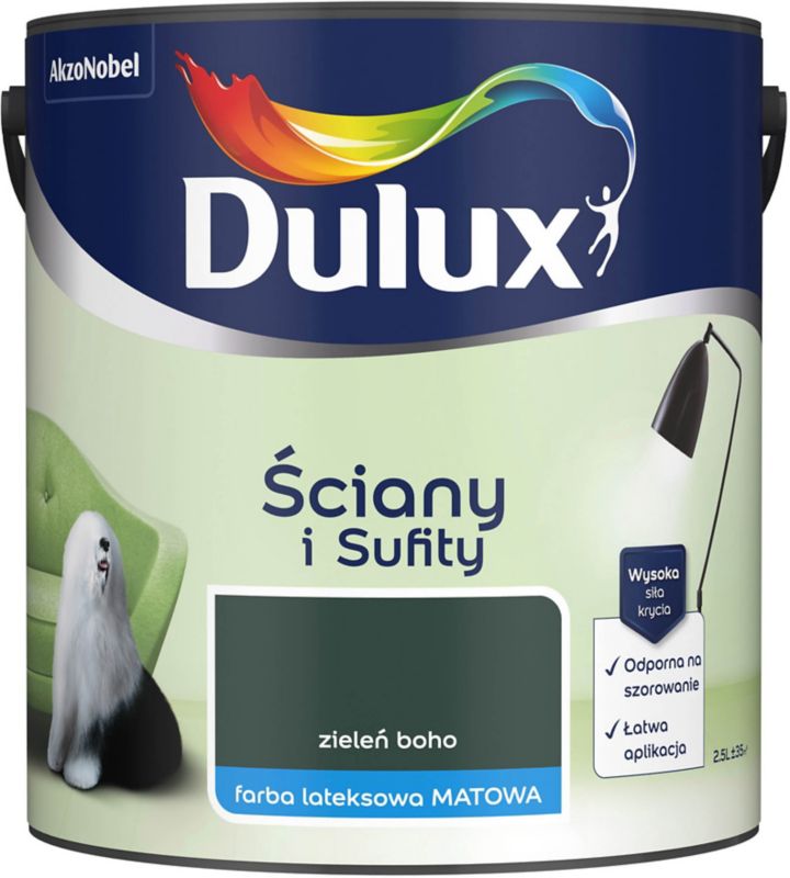 Farba Dulux Ściany i Sufity zieleń boho 2,5 l