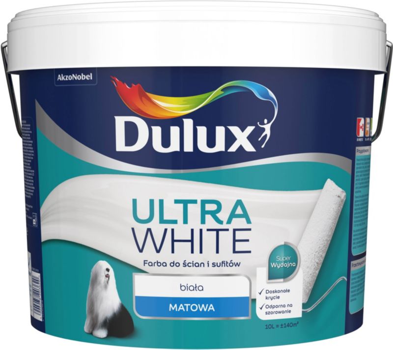 Farba Dulux Ultra White 10 l