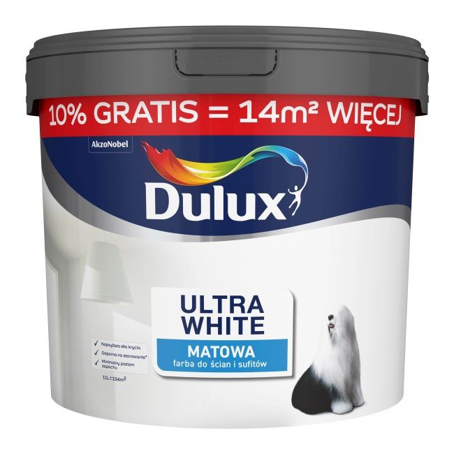 Farba Dulux Ultra white 11 l
