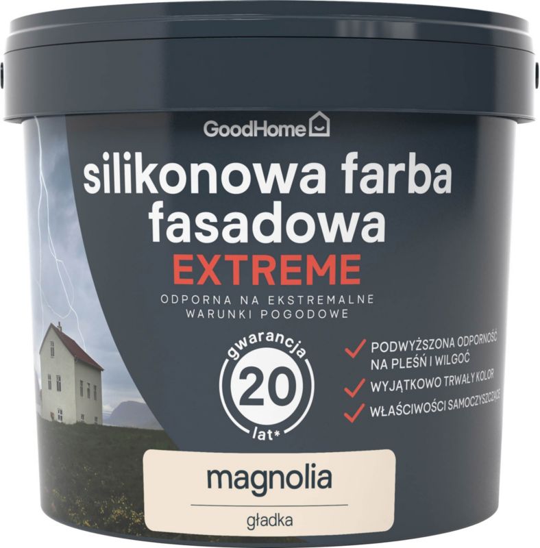 Farba elewacyjna GoodHome Premium magnolia 5 l