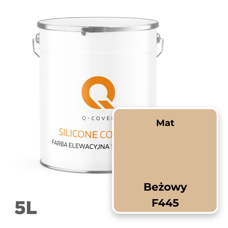 Farba Elewacyjna Silikonowa Fasadowa Q-Cover Beżowy F445 5L