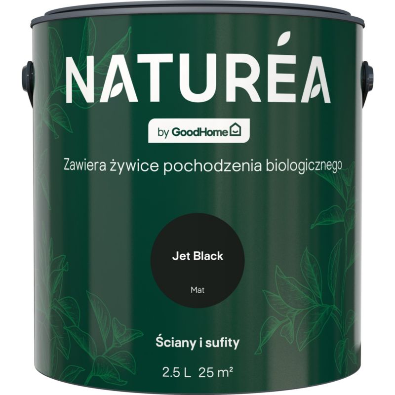 Farba GoodHome Naturea ściany i sufity Jet Black mat 2,5 l