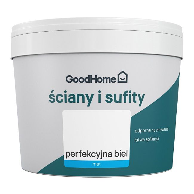 Farba GoodHome Ściany i Sufit biały mat 10 l