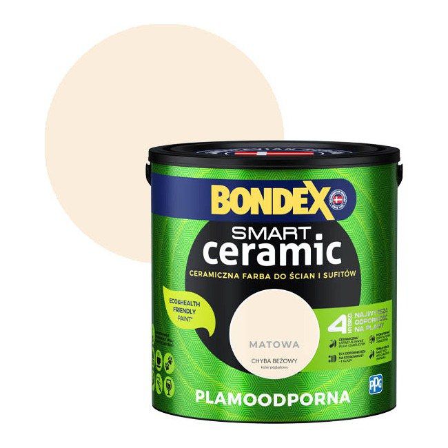 Farba hybrydowa Bondex Smart Ceramic chyba beżowy 2,5 l