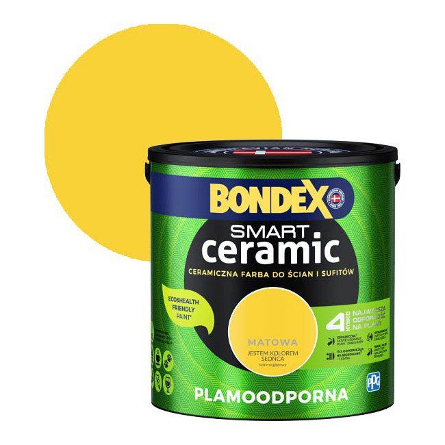 Farba hybrydowa Bondex Smart Ceramic jestem kolorem słońca 2,5 l