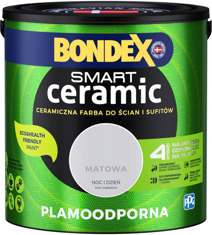 Farba hybrydowa Bondex Smart Ceramic noc i dzień 2,5 l