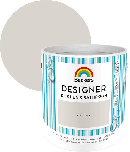 Farba kolorowa Beckers Designer Kitchen&Bathroom Oat Cake 2,5 l