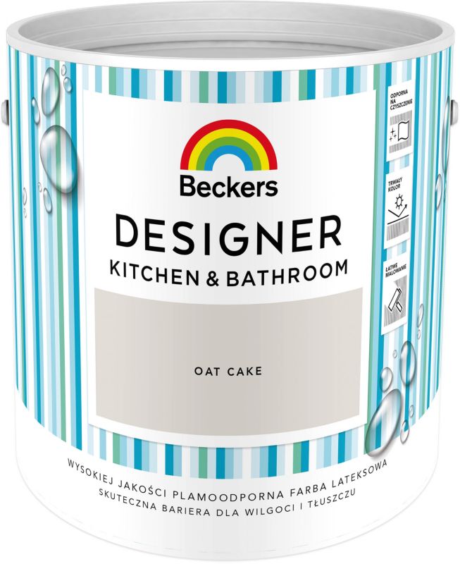 Farba kolorowa Beckers Designer Kitchen&Bathroom Oat Cake 2,5 l