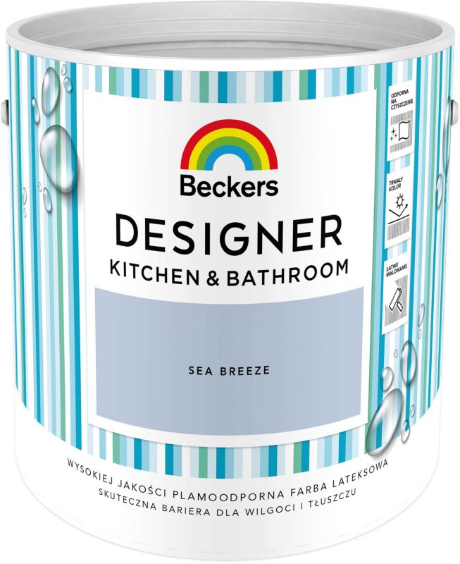Farba kolorowa Beckers Designer Kitchen&Bathroom Sea Breeze 2,5 l