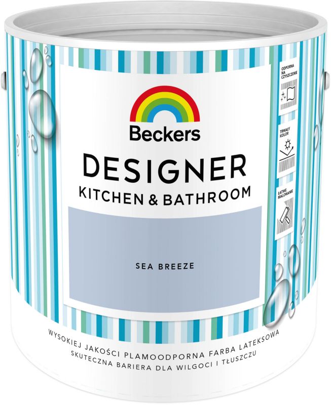 Farba kolorowa Beckers Designer Kitchen&Bathroom Sea Breeze 2,5 l