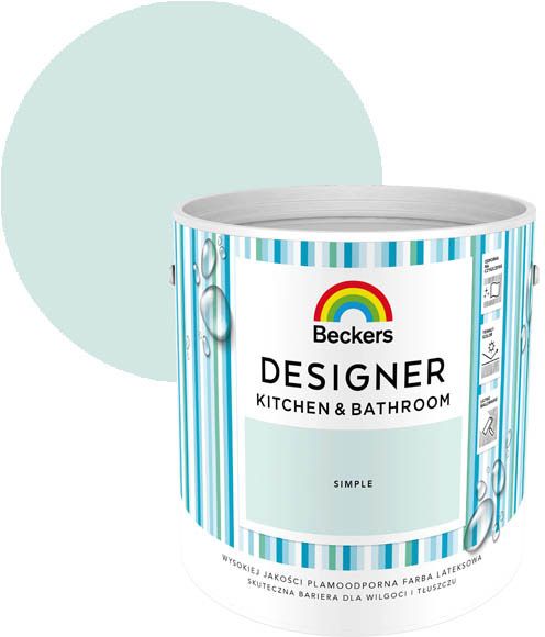 Farba kolorowa Beckers Designer Kitchen&Bathroom Simple 2,5 l