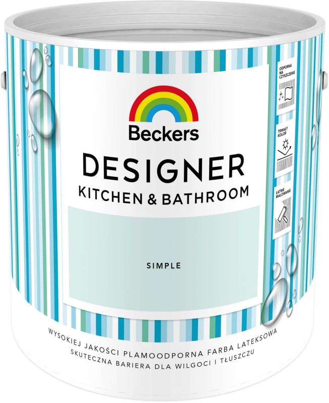 Farba kolorowa Beckers Designer Kitchen&Bathroom Simple 2,5 l