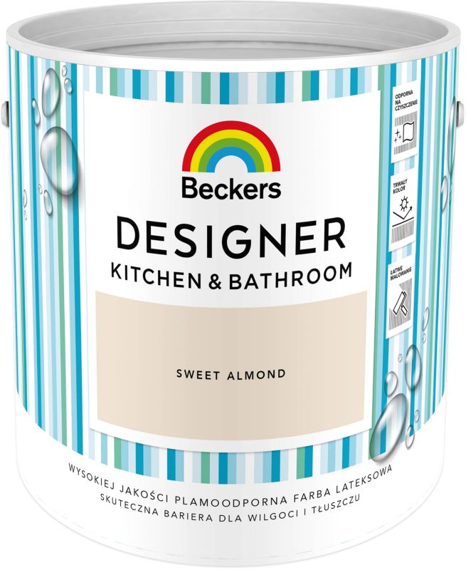 Farba kolorowa Beckers Designer Kitchen&Bathroom Sweet Almond 2,5 l