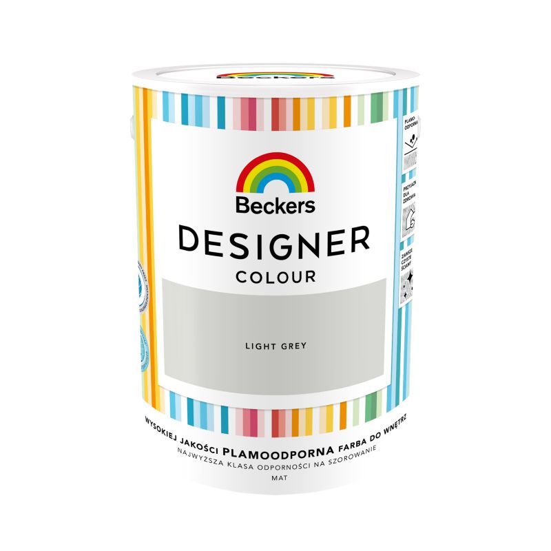 Farba kolorowa Beckers Designer light grey 5 l