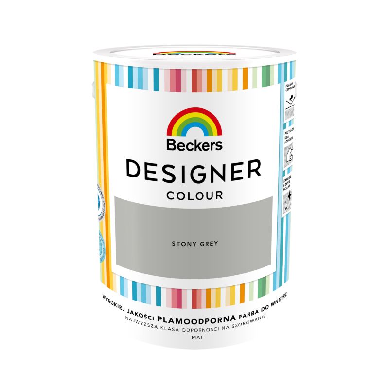 Farba kolorowa Beckers Designer stony grey 5 l
