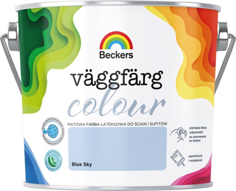 Farba kolorowa Beckers Vaggfarg Colour blue sky 2,5 l