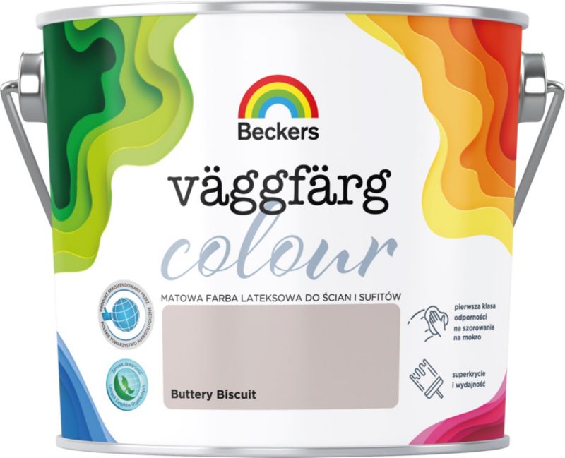 Farba kolorowa Beckers Vaggfarg Colour buttery biscuit 2,5 l