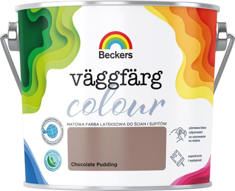 Farba kolorowa Beckers Vaggfarg Colour chocolate pudding 2,5 l