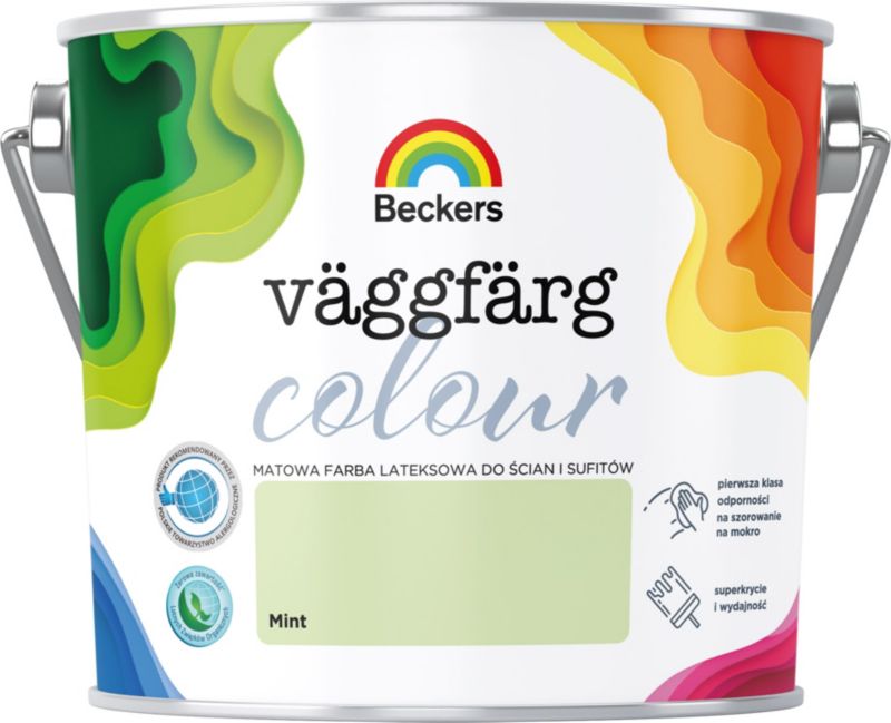 Farba kolorowa Beckers Vaggfarg Colour mint 2,5 l