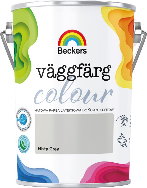 Farba kolorowa Beckers Vaggfarg Colour misty grey 5 l