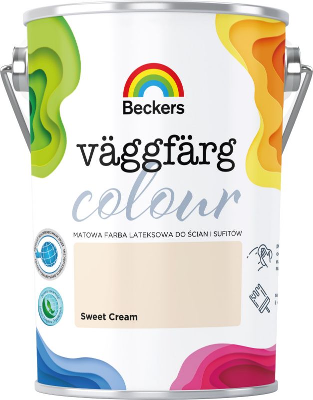 Farba kolorowa Beckers Vaggfarg Colour sweet cream 5 l