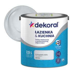Farba kolorowa Dekoral Łazienka & Kuchnia po prostu szary 2,5 l