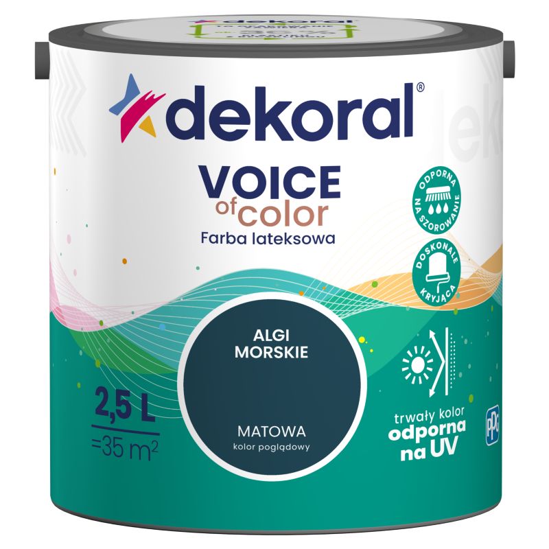 Farba kolorowa Dekoral Voice of Color algi morskie 2,5 l