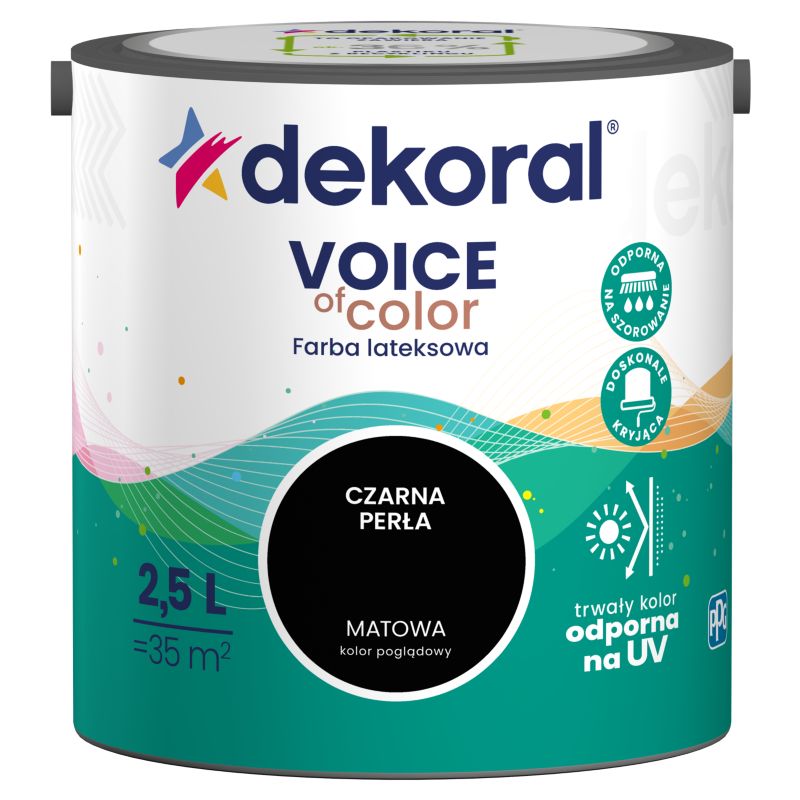 Farba kolorowa Dekoral Voice of Color czarna perła 2,5 l