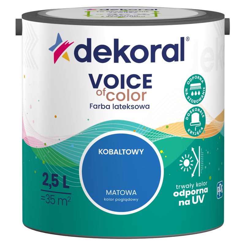Farba kolorowa Dekoral Voice of Color kobaltowy 2,5 l