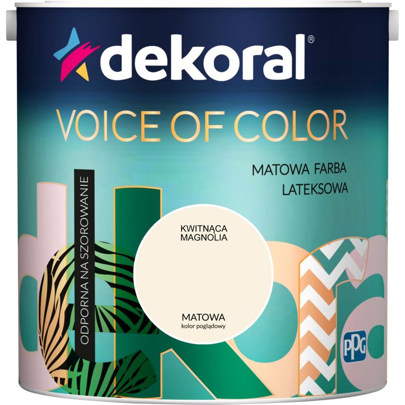 Farba kolorowa Dekoral Voice of Color kwitnąca magnolia 2,5 l