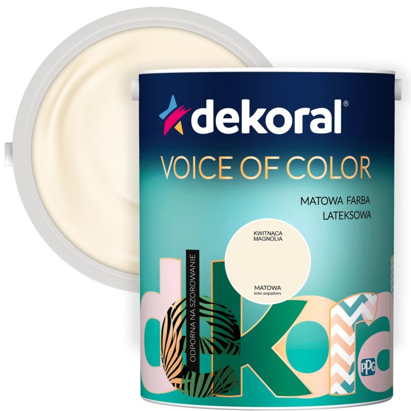 Farba kolorowa Dekoral Voice of Color kwitnąca magnolia 2,5 l