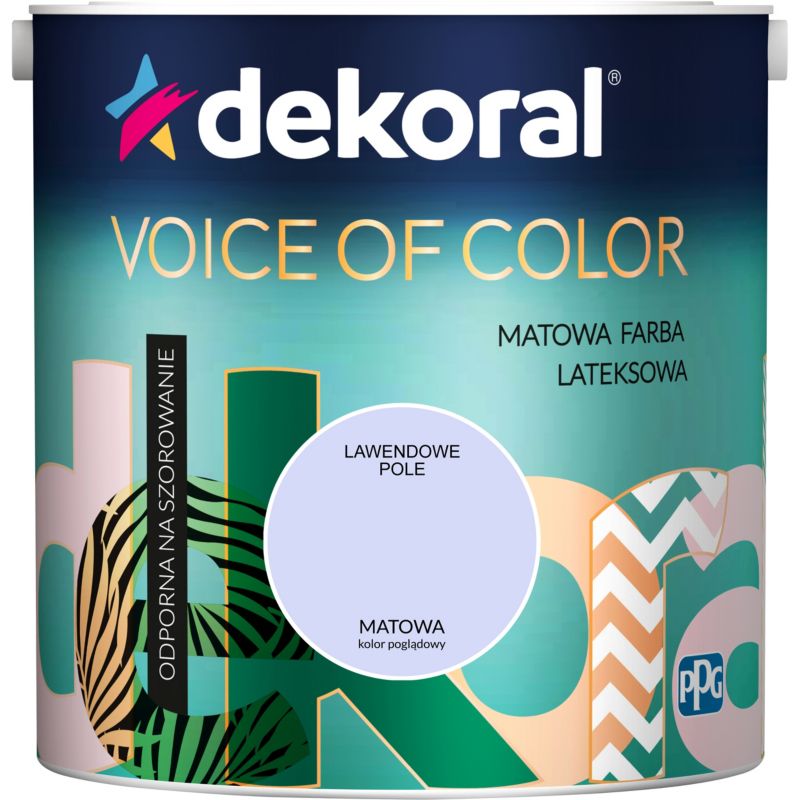Farba kolorowa Dekoral Voice of Color lawendowe pole 2,5 l