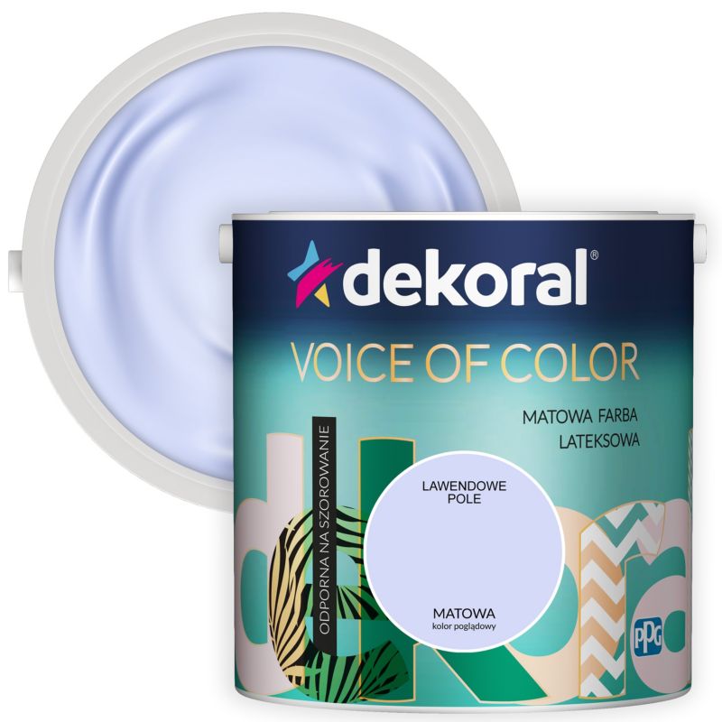 Farba kolorowa Dekoral Voice of Color lawendowe pole 2,5 l