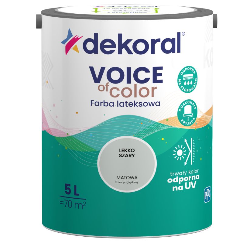 Farba kolorowa Dekoral Voice of Color lekko szary 5 l