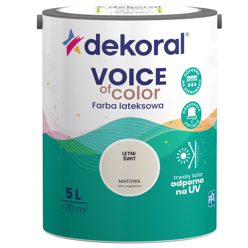 Farba kolorowa Dekoral Voice of Color letni świt 5 l
