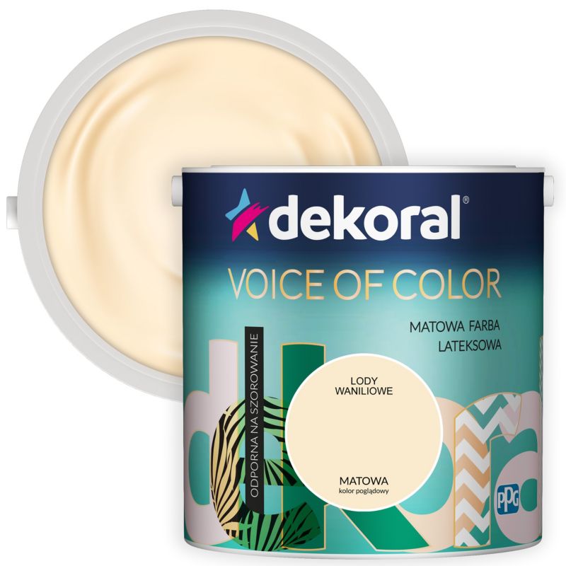 Farba kolorowa Dekoral Voice of Color lody waniliowe 2,5 l
