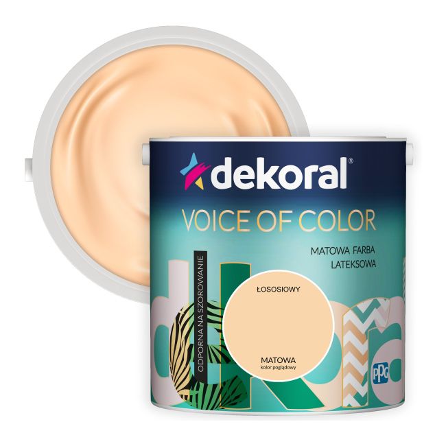 Farba kolorowa Dekoral Voice of Color łososiowy 2,5 l