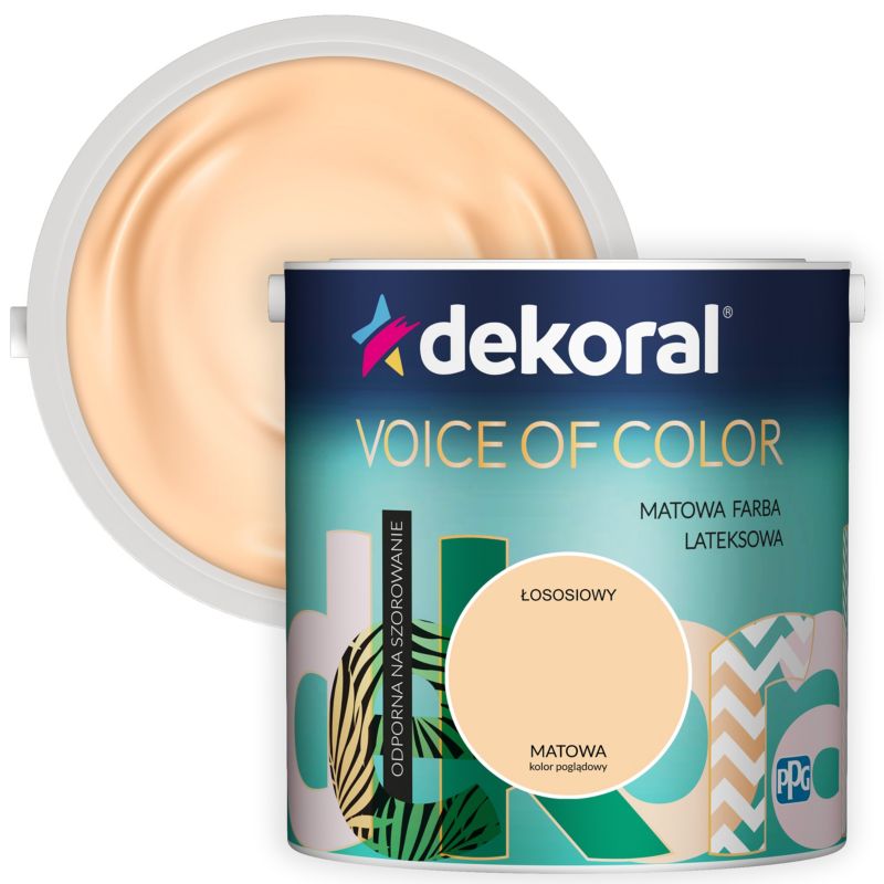 Farba kolorowa Dekoral Voice of Color łososiowy 2,5 l