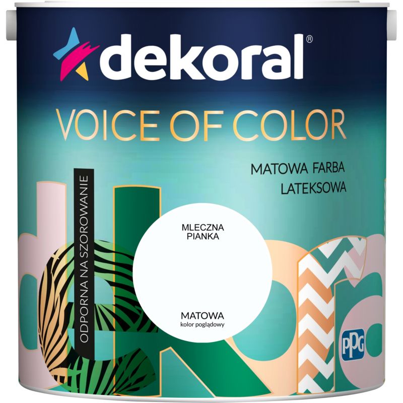 Farba kolorowa Dekoral Voice of Color mleczna pianka 2,5 l