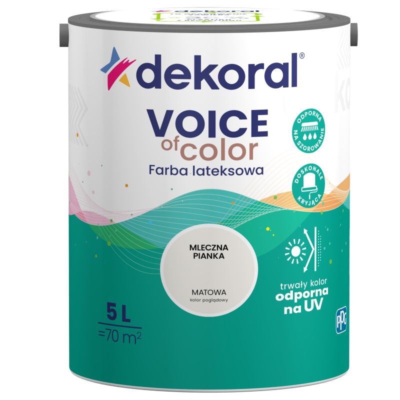 Farba kolorowa Dekoral Voice of Color mleczna pianka 5 l