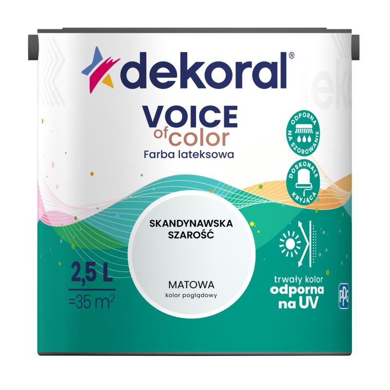 Farba kolorowa Dekoral Voice of Color skandynawska szarość 2,5 l