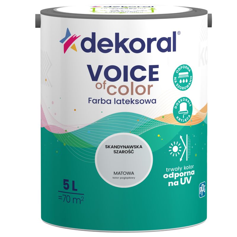 Farba kolorowa Dekoral Voice of Color skandynawska szarość 5 l