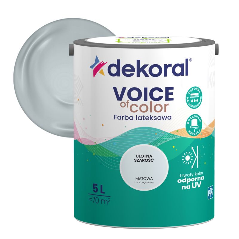 Farba kolorowa Dekoral Voice of Color ulotna szarość 5 l