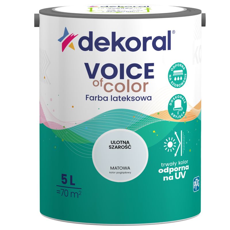 Farba kolorowa Dekoral Voice of Color ulotna szarość 5 l