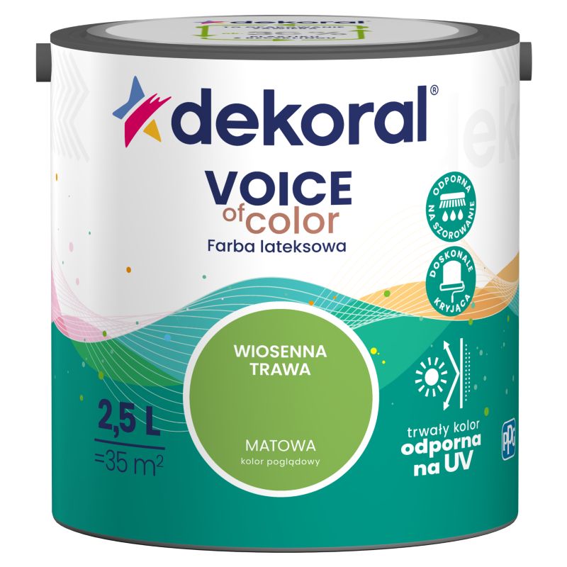 Farba kolorowa Dekoral Voice of Color wiosenna trawa 2,5 l