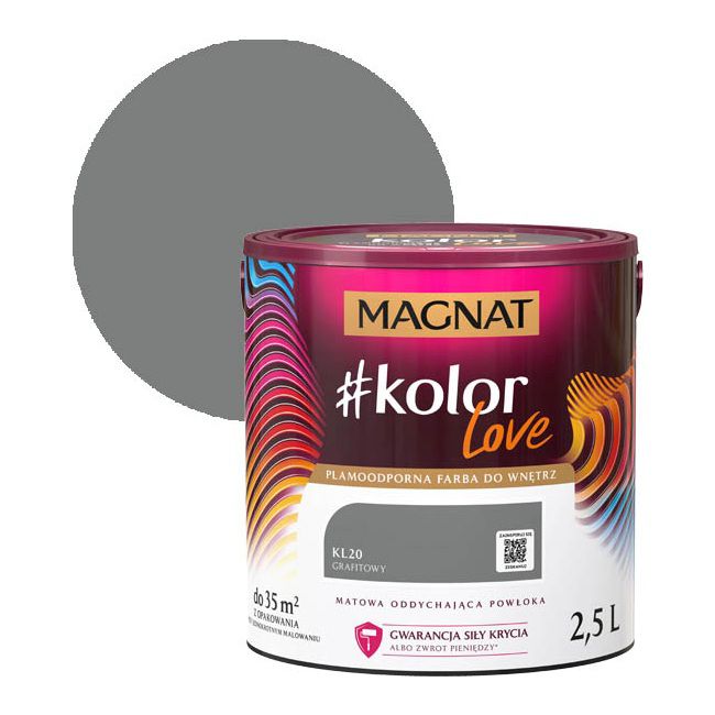 Farba kolorowa Magnat #kolorLove grafitowy 2,5 l