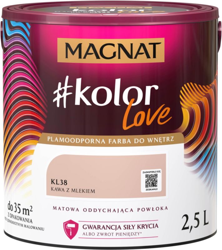 Farba kolorowa Magnat #kolorLove kawa z mlekiem 2,5 l