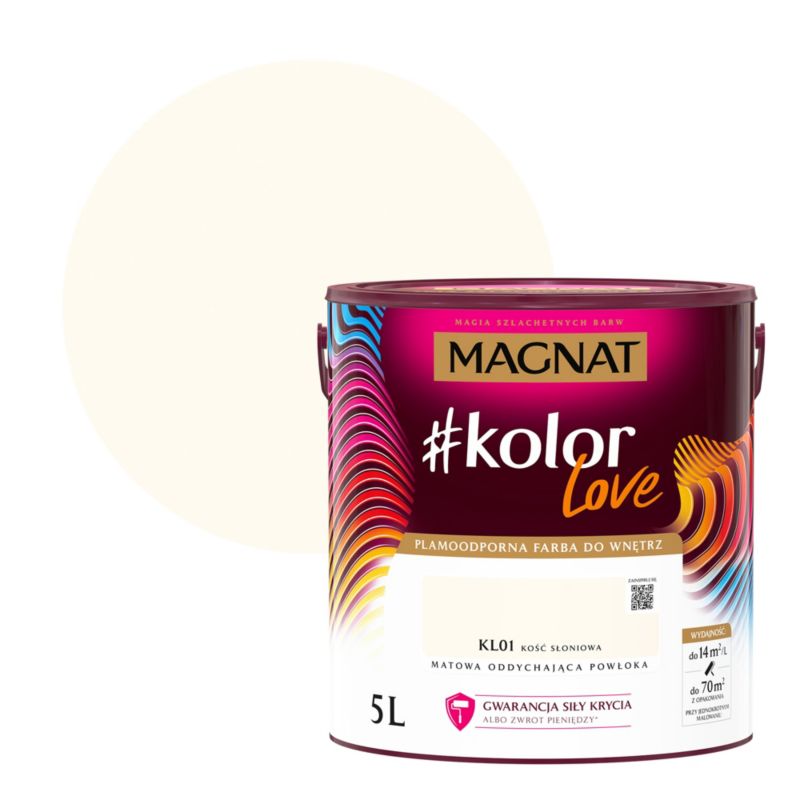 Farba kolorowa Magnat #kolorLove KL01 kość słoniowa 5 l