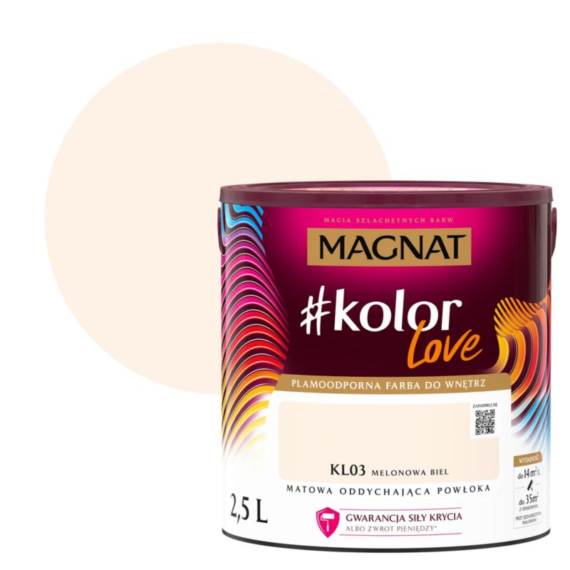 Farba kolorowa Magnat #kolorLove KL03 melonowa biel 2,5 l